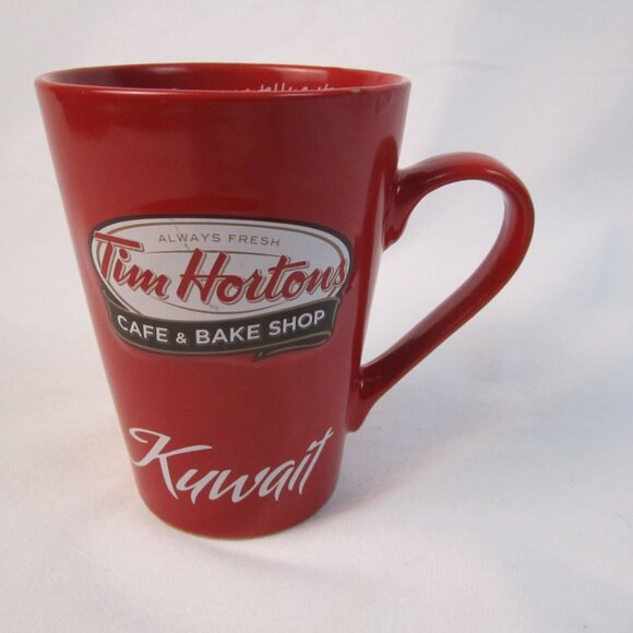 Tim Hortons Cafe & Bake Shop KUWAIT Coffee Mug Red Every Cup Tells a Story -Used - Picture 3 of 10